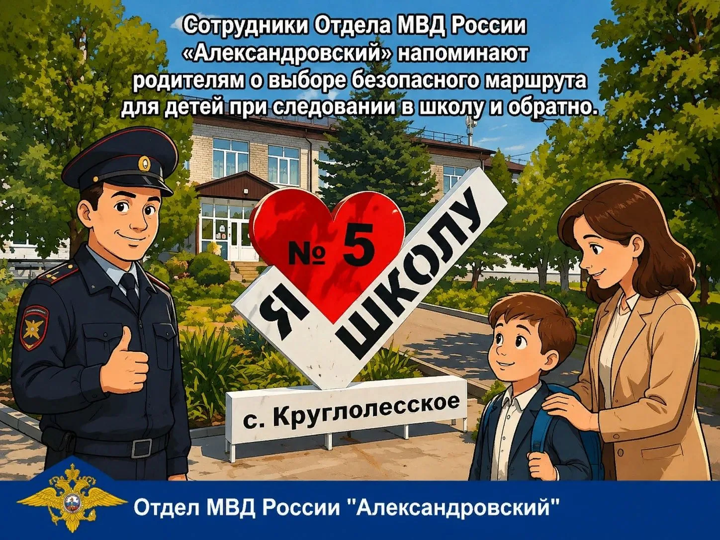 Сотрудники Отдела МВД России «Александровский» напоминают родителям о выборе безопасног...