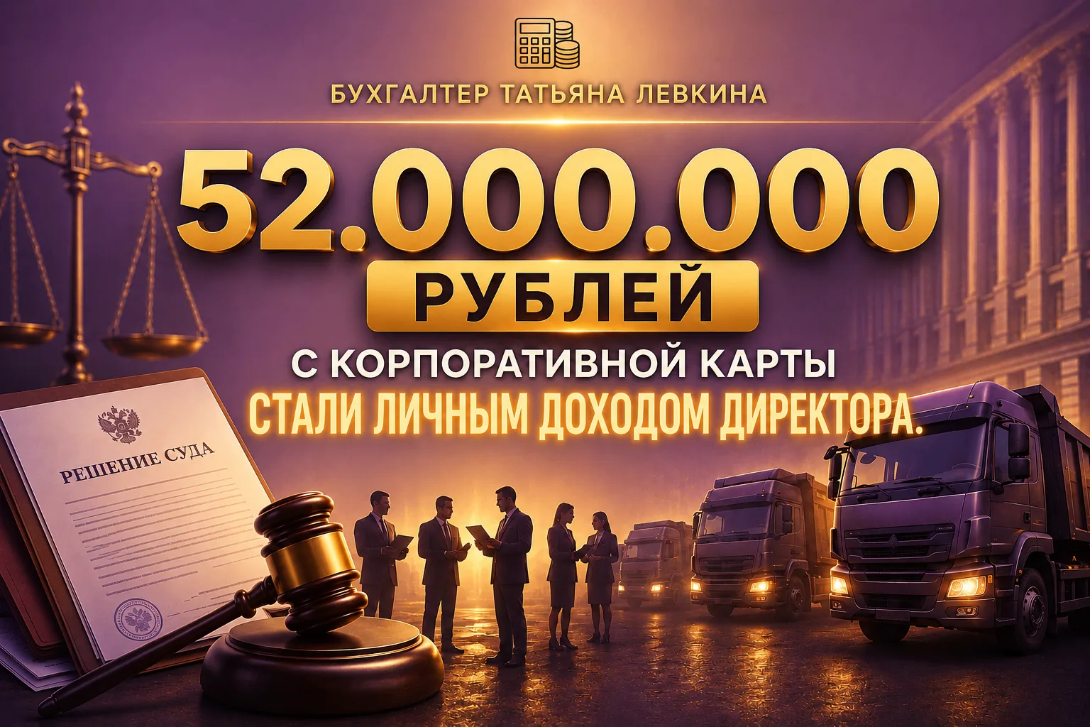 😱 52 миллиона рублей подотчётных денег, которые стали личным доходом директора