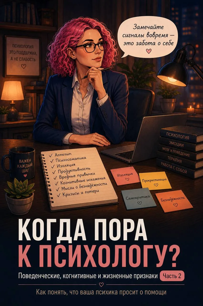 🧠 Когда пора обратиться к психологу? Часть 2

Если в первой части мы говорили про эмоции и самочувс
