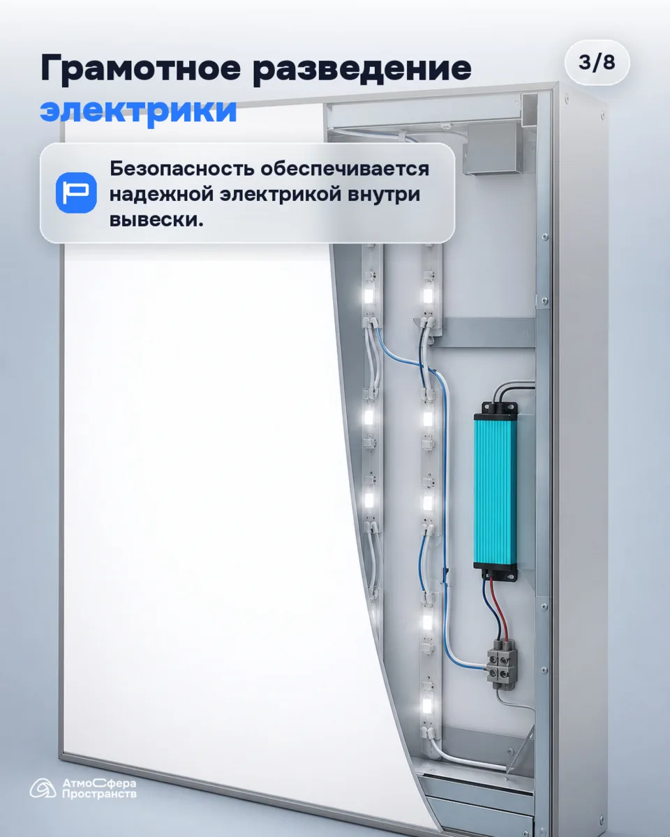 Световая вывеска у входа — это лицо вашей сети и первый фильтр для покупателя.