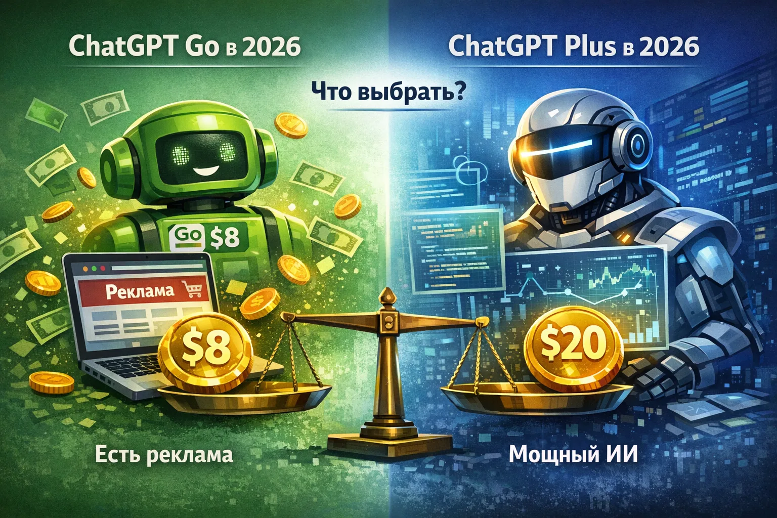 ChatGPT Go или Plus в 2026: что реально стоит своих денег? 🤖💸