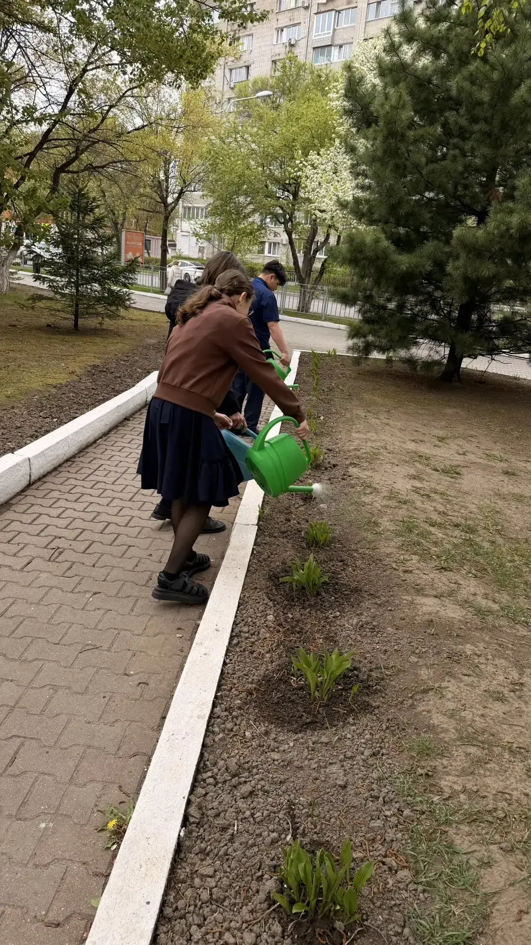 Наш вклад в зелёное будущее! 🌿 В честь Дня Экологии – озеленяем школьную территорию! Сегодня, в чест