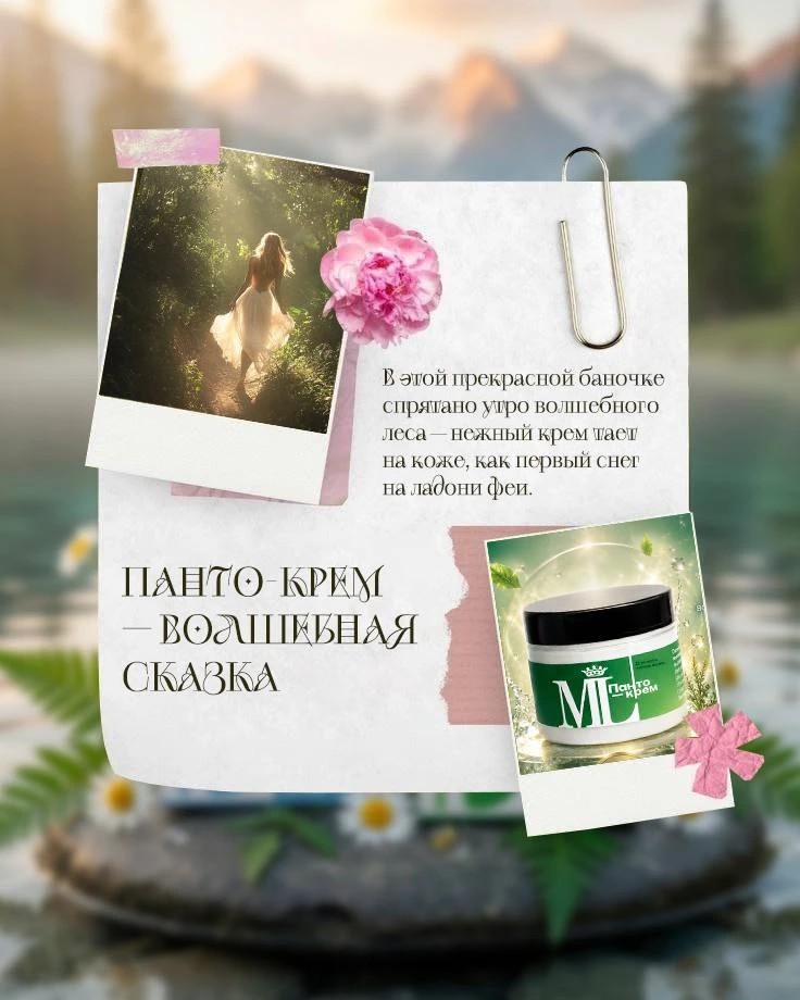 ✨ Магия утра начинается с одного простого ритуала

Панто-крем для лица Maik’Loriss с пантогематогено