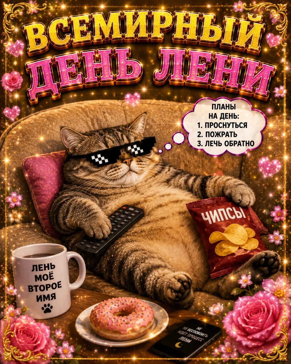 ✨Со Всемирным днем лени!