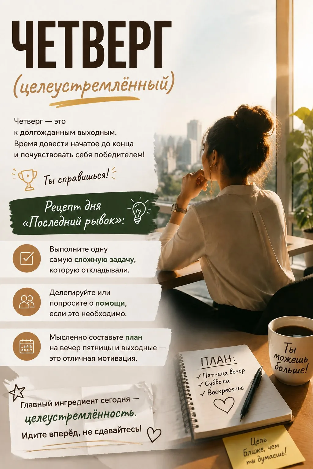 📌 ЧЕТВЕРГ (целеустремлённый)