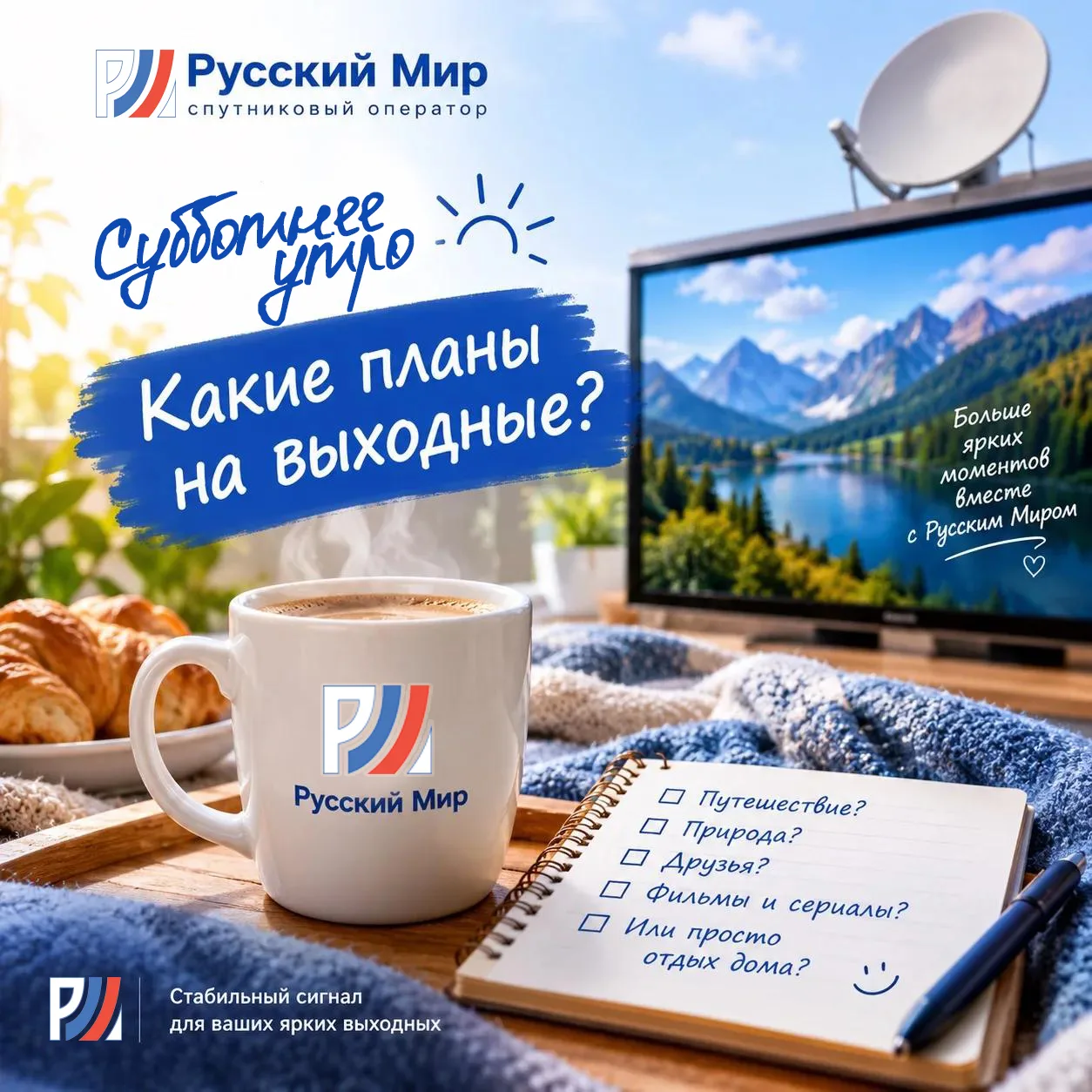 Доброе утро! А как вы проводите эту субботу? ☀️