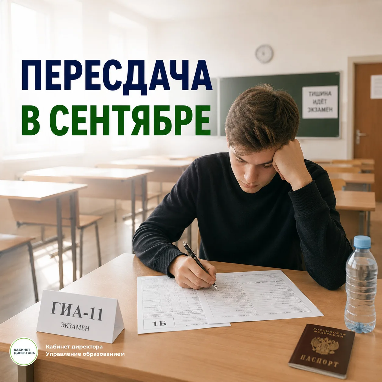 Как направить выпускника на пересдачу ГИА-11 в сентябре❓️