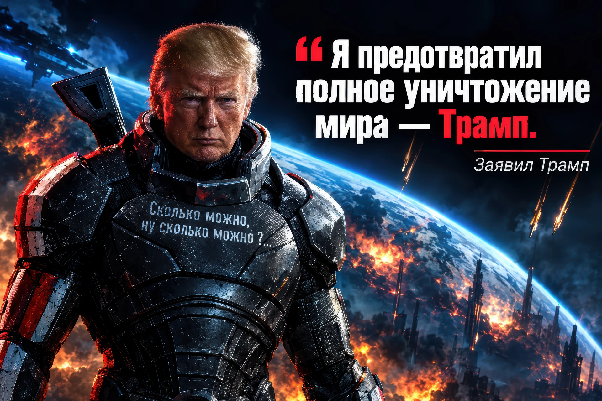 Я предотвратил полное уничтожение мира — Трамп💁🤦.