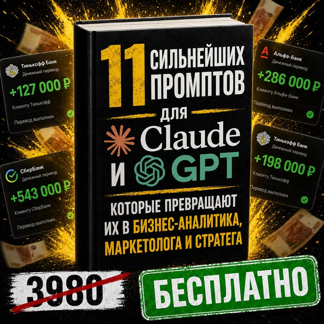 11 «запрещёно сильных» промптов для Claude и GPT, которые превращают их в бизнес-аналит...