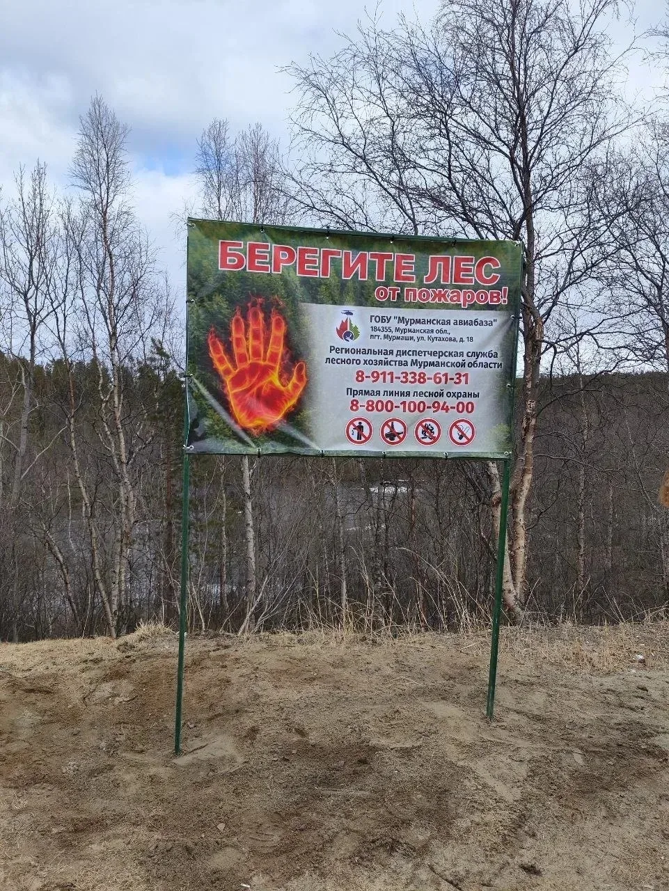 🔥 ГОБУ «Мурманская авиабаза» установила 200 информационных баннеров в 10 лесничествах