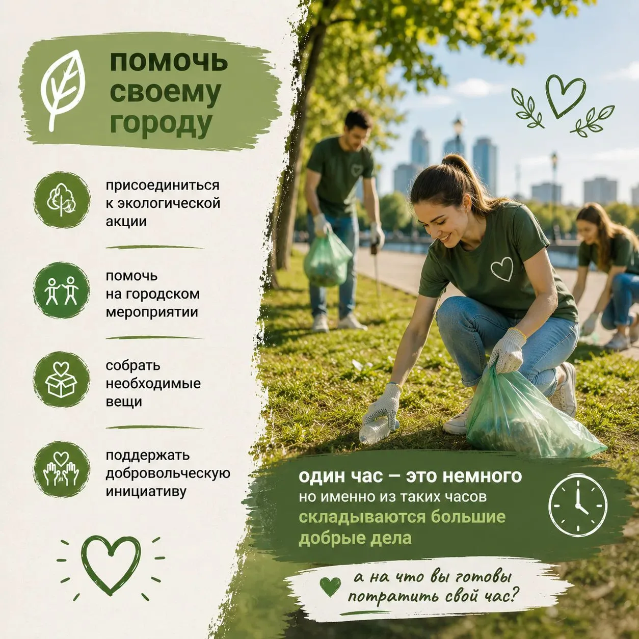 ⏱️ Один час — и доброе дело уже сделано.