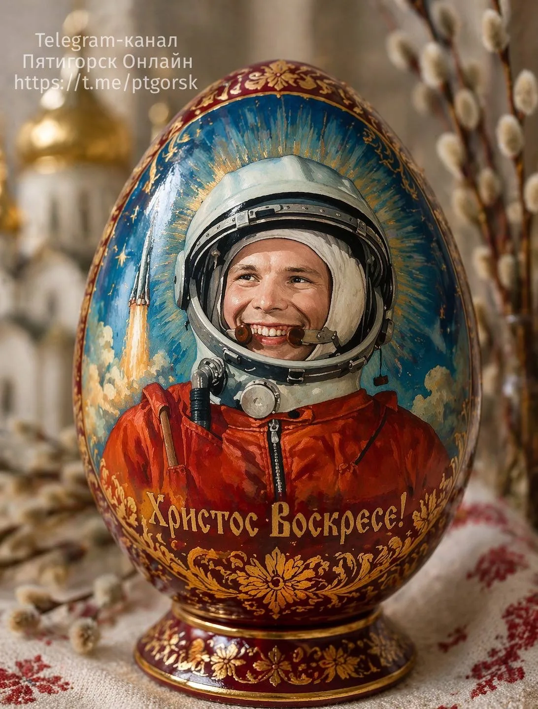 🚀🐣Сегодня отмечается православная Пасха и День космонавтики (65 лет со дня полета Юрия Гагарина в ко