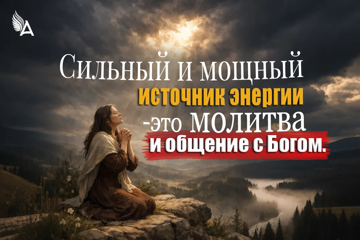 ⚡️Сильный и мощный источник энергии — это молитва и общение с Богом.