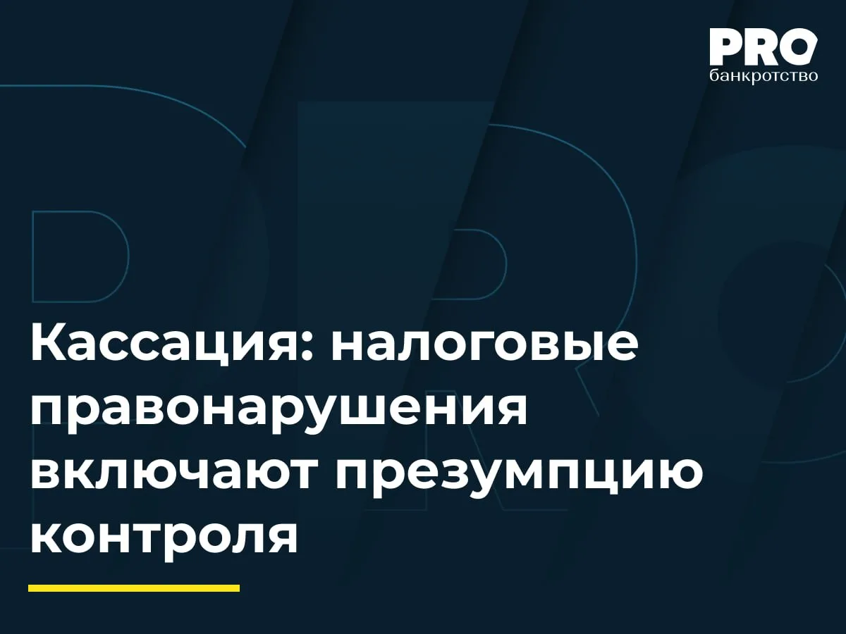 Кассация: налоговые правонарушения включают презумпцию контроля
