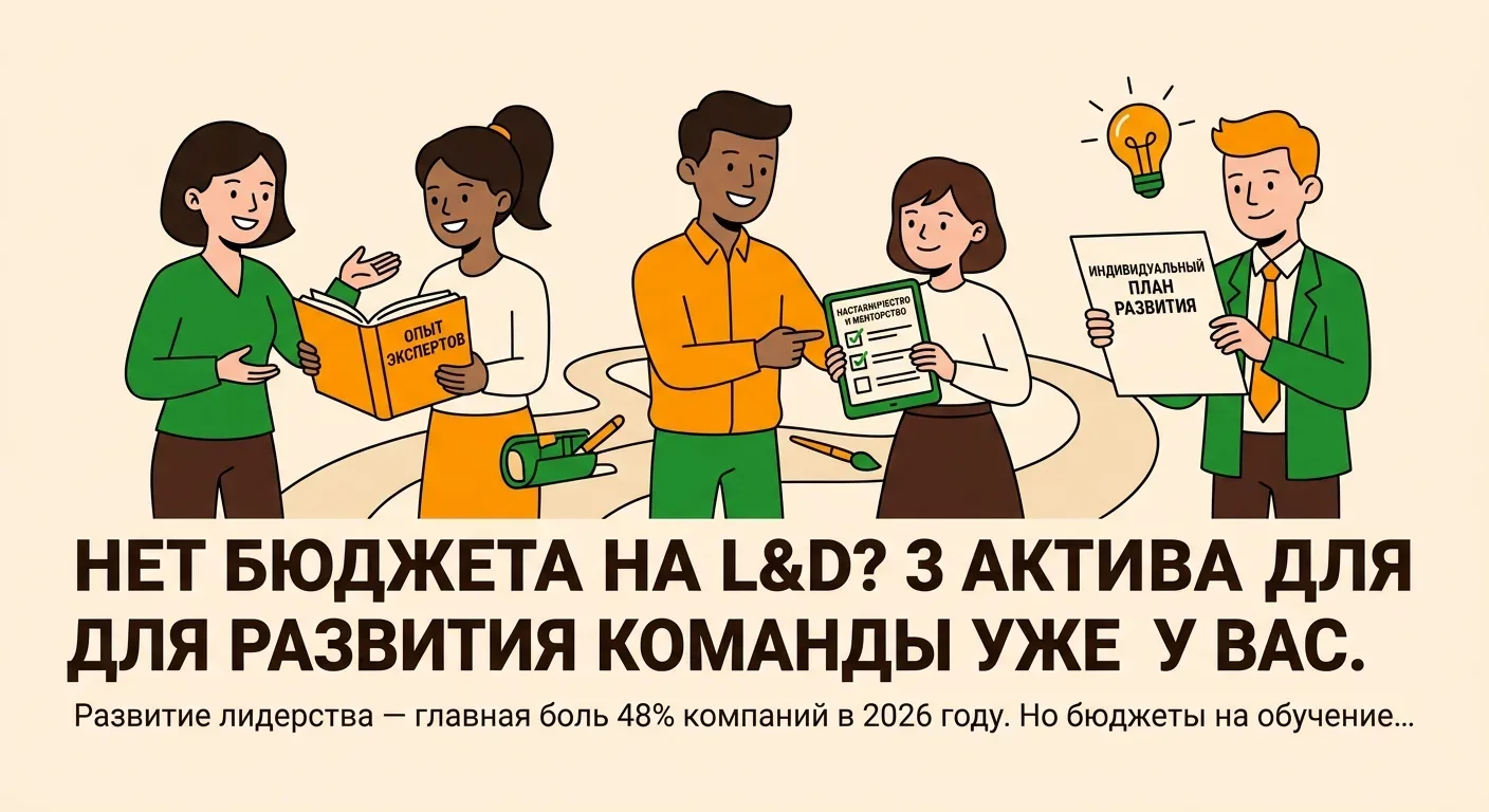 💸 «Бюджета на обучение сейчас нет»

Знакомая фраза?

В 2026 году развитие лидеров уже стало главным