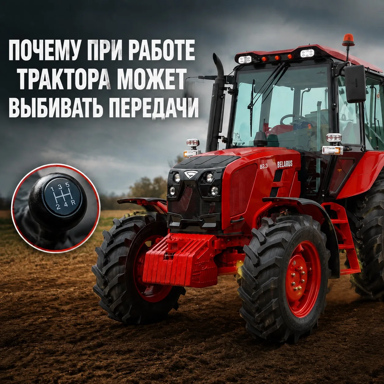 🚜❓Почему при работе трактора может выбивать передачи и что с этим делать?

Включаете передачу, а ры