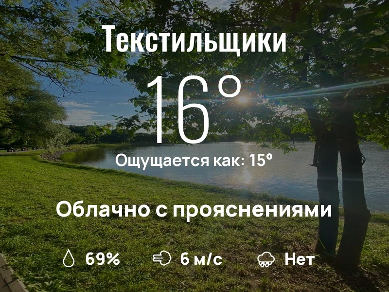 Что с погодой в Текстильщиках?