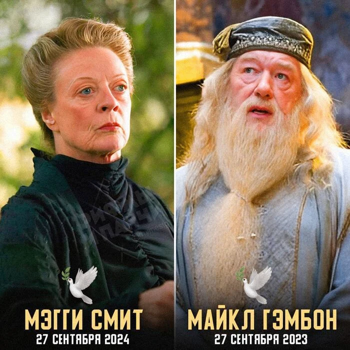 27 сентября день памяти Мэгги Смит и Майкла Гэмбона 🕊️