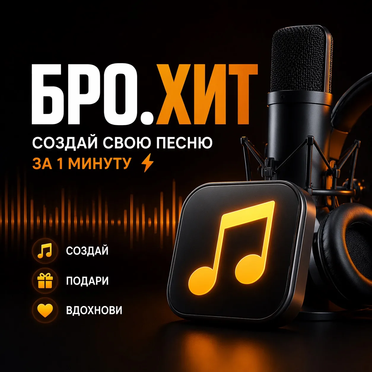 🎶 Добро пожаловать в Бро.Хит!  Сам генератор песен теперь 👉 https://max.ru/id931200922921_bot?start=