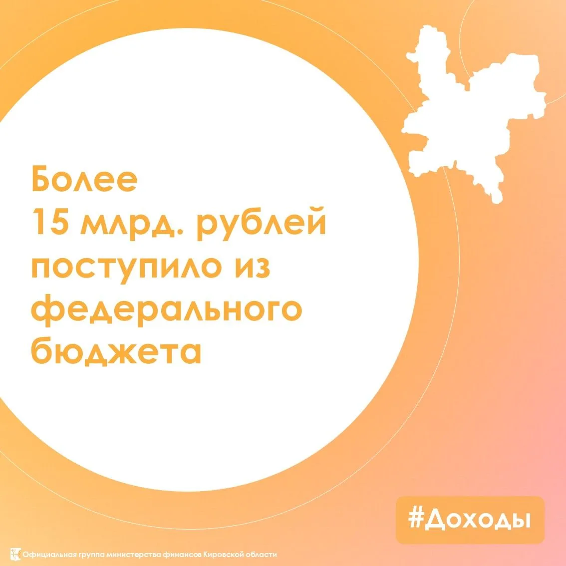 ⚡️ Более 15 млрд. рублей поступило из федерального бюджета 

За пять месяцев текущего года в областн
