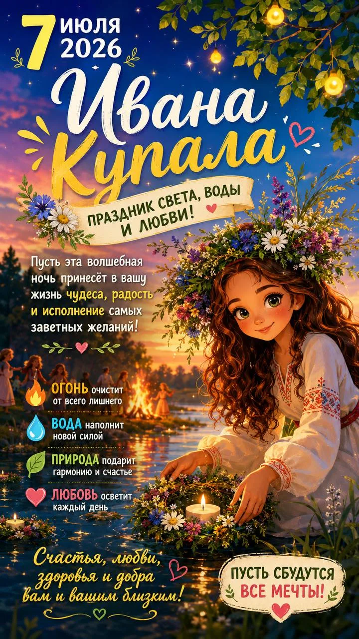 🤫НЕ ПРОПУСТИ!

Сегодня 7 июня — Ивана Купала. В этот день Вселенная буквально срывает все фильтры, 