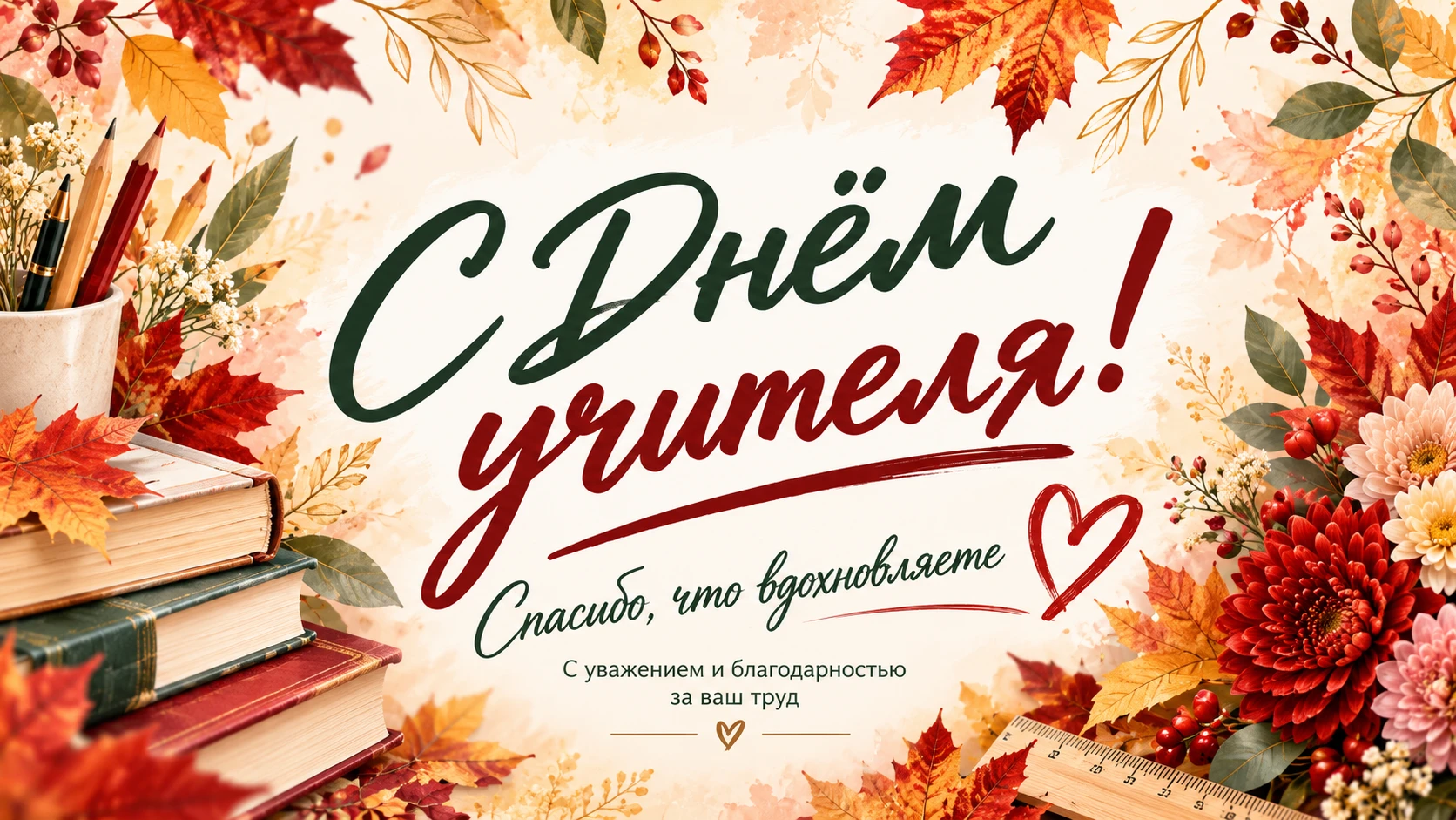 🌷 Уважаемые учителя, преподаватели, воспитатели и ветераны педагогического труда!