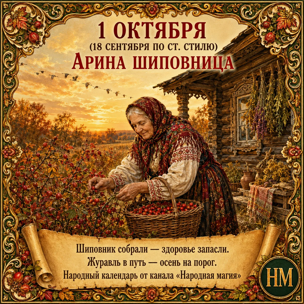 📅 Что можно и нельзя делать 1 октября (Арина Шиповница): народные приметы