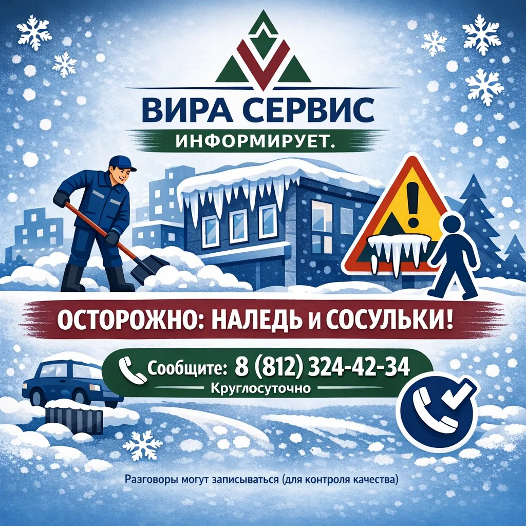 Управляющая организация «ВИРА сервис» информирует: