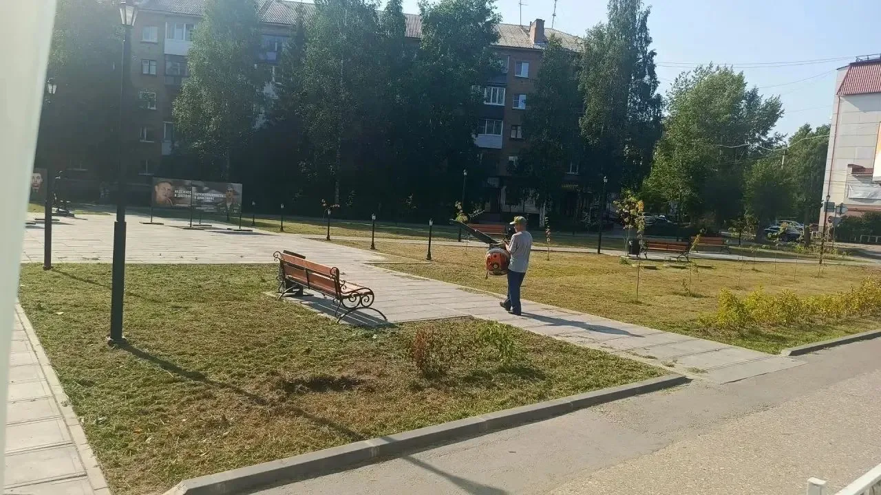 🌳Сотрудники Горзеленхоза продолжают ухаживать за  газонами,  зелёными насаждения и  клумбами.
👉Спе