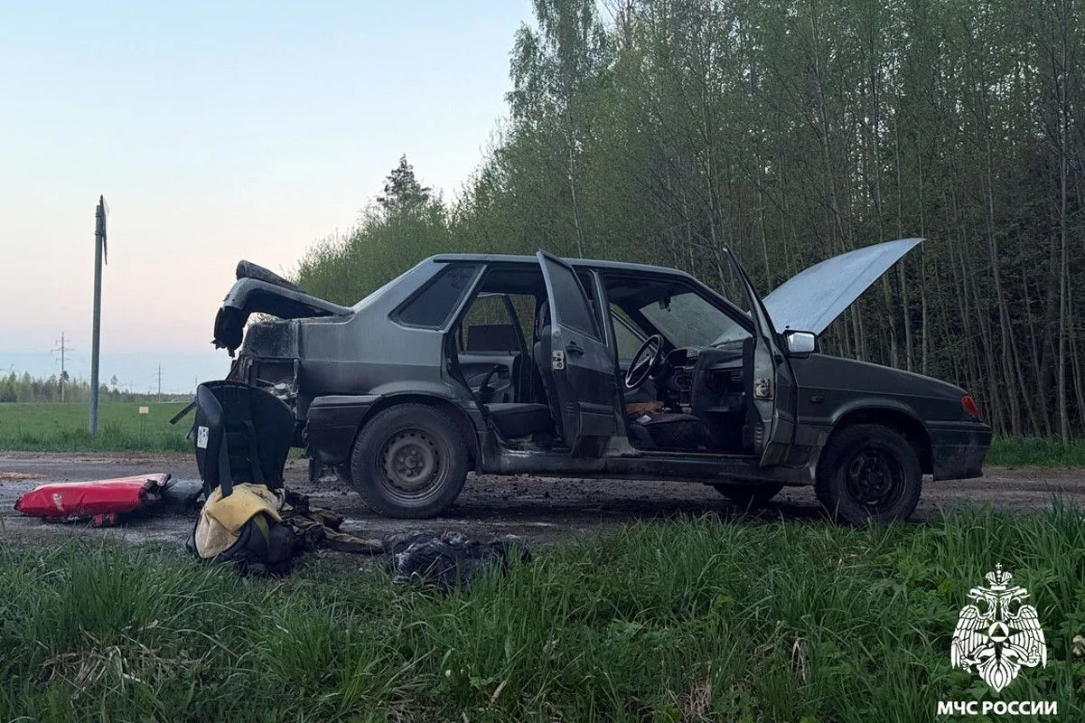 В Кадуйском округе ищут хозяина сгоревшей Лады. И того, кто её поджёг.   Вечером 13 мая на 157-м кил