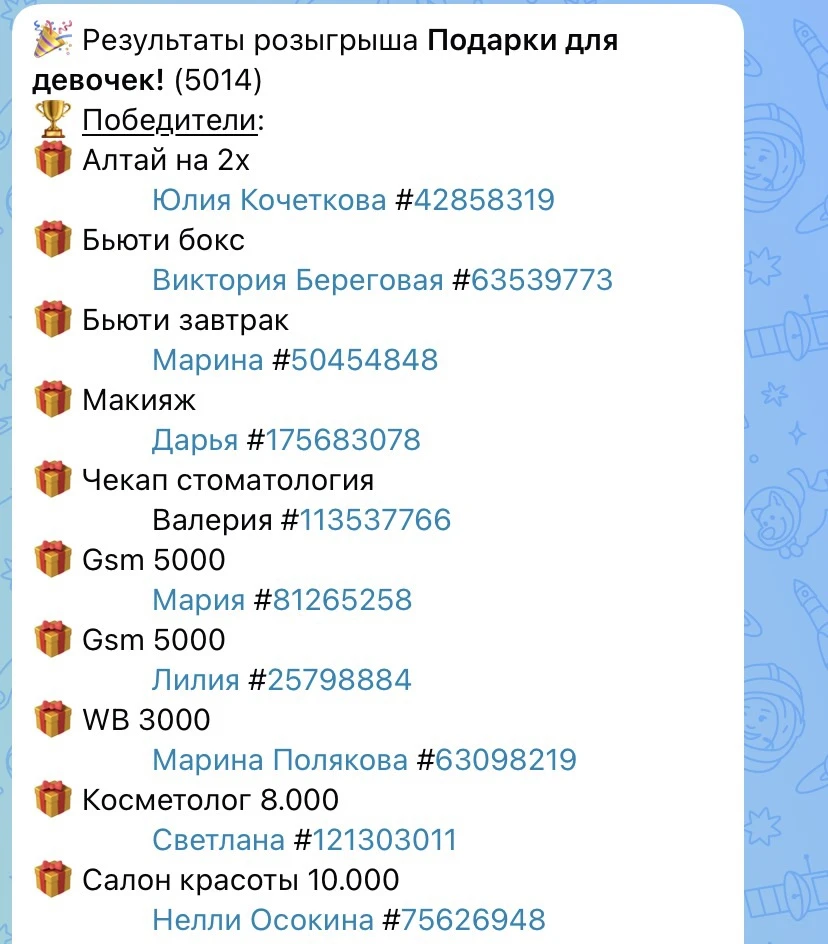 Искренне поздравляем всех победителей розыгрыша 💚