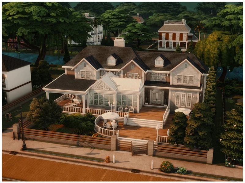 🌸 Дом River Wooden House 🌸
 
Автор: Merin Martini

Большой двухэтажный жилой дом, выполненный в ко