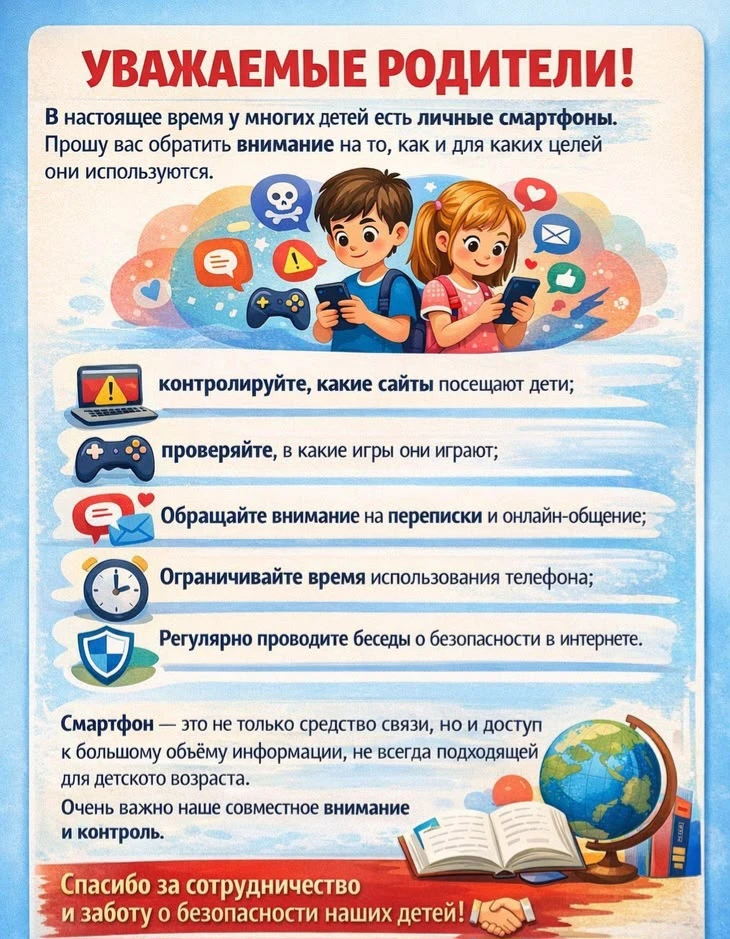 Для 1-5 классов эта памятка