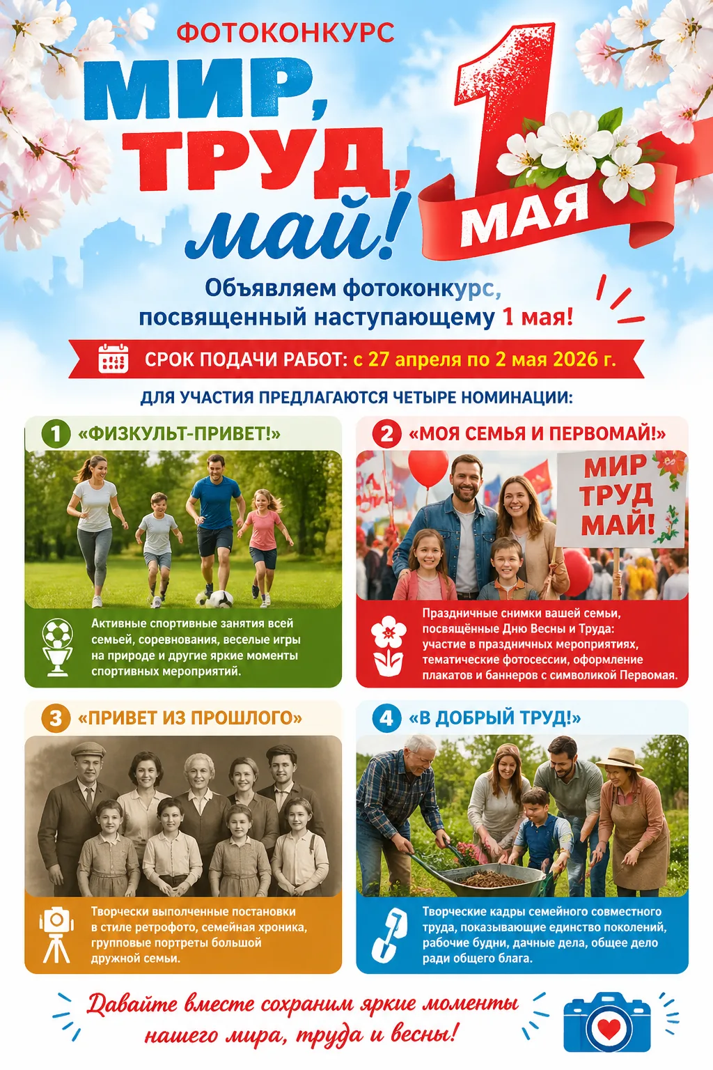 Фотоконкурс "Мир, труд, май!"
