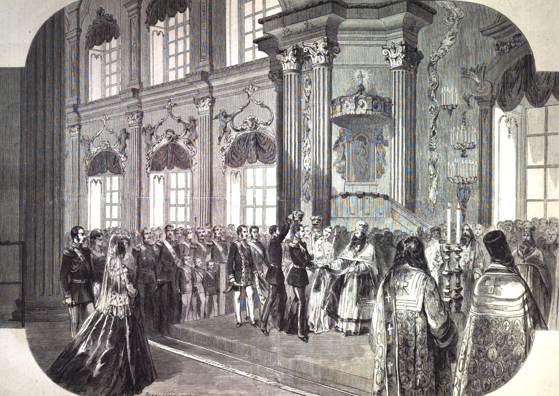 16 / 28 августа 1857 года состоялась свадьба великого князя Михаила Николаевича и велик...