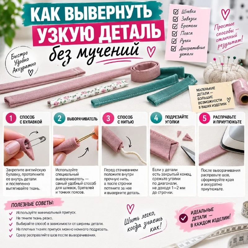 Выворачиваем узкие детали