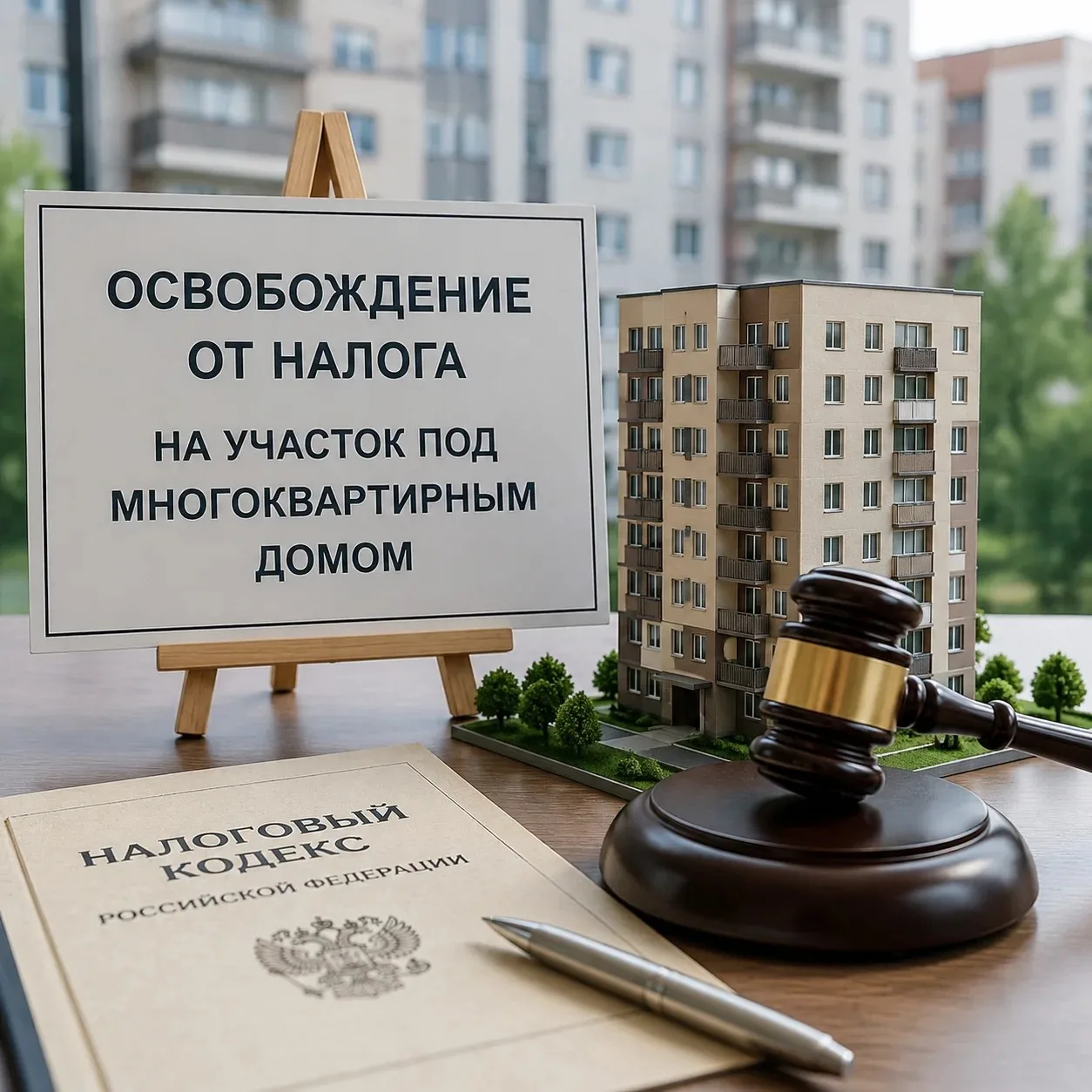 Освобождение от налога на участок под многоквартирным домом
