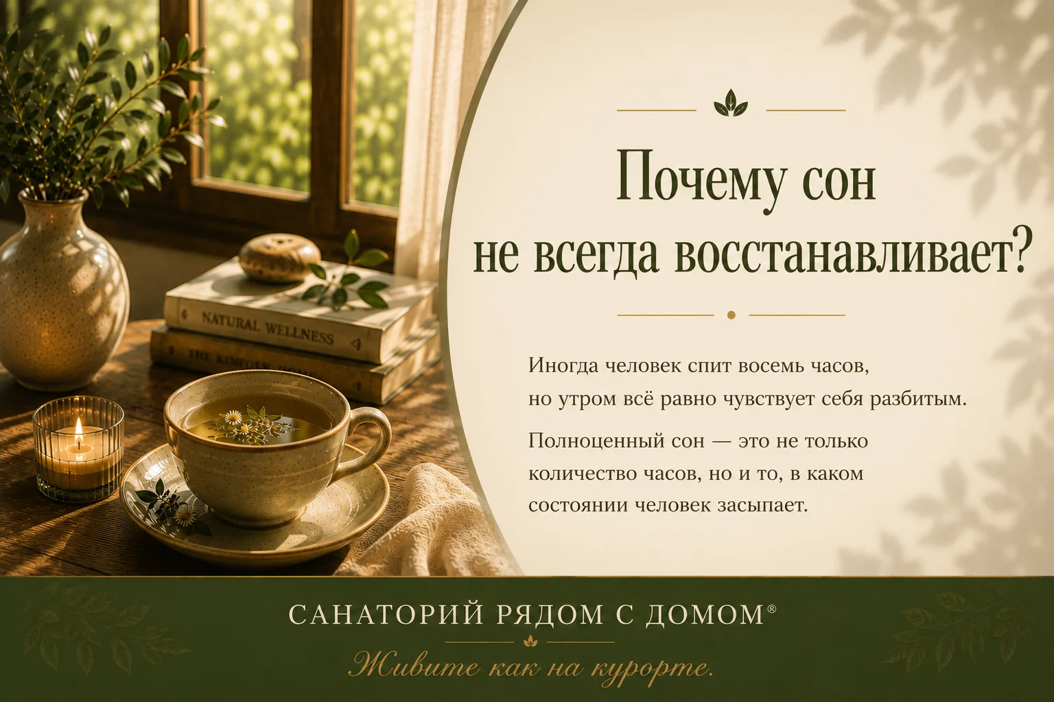🌿 Почему сон не всегда восстанавливает?