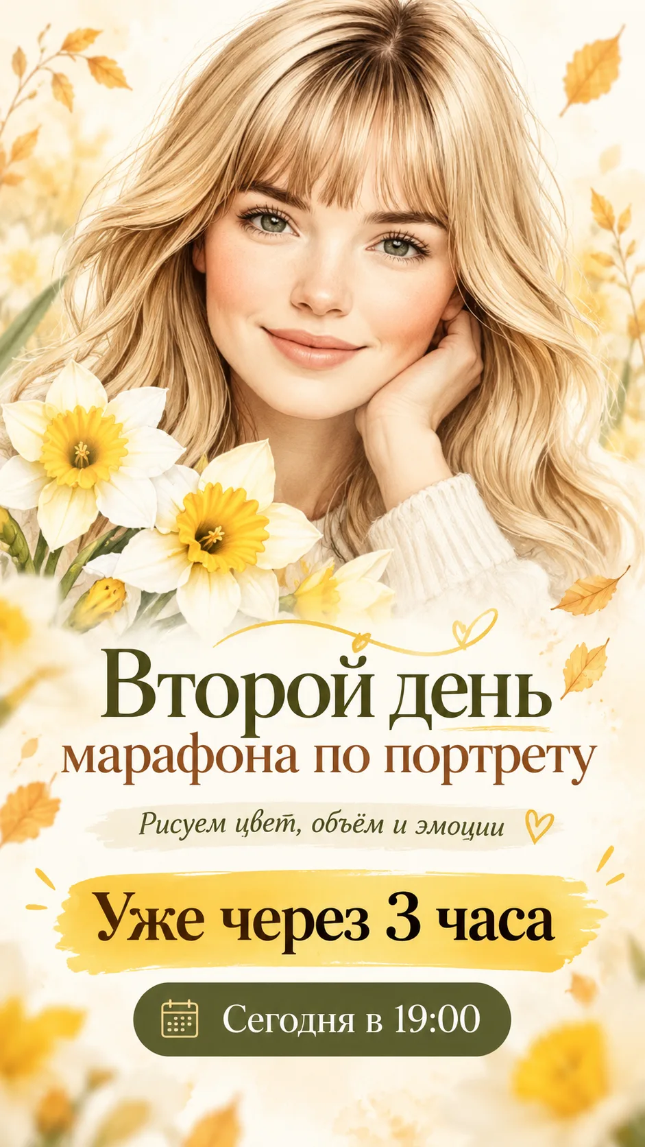 Уже через 3 часа встречаемся на втором дне портретного марафона.