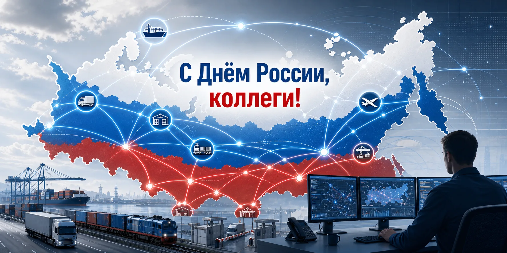 Дорогие коллеги!

Поздравляем вас с Днём России.

Для профессионалов логистики этот праздник – не пр
