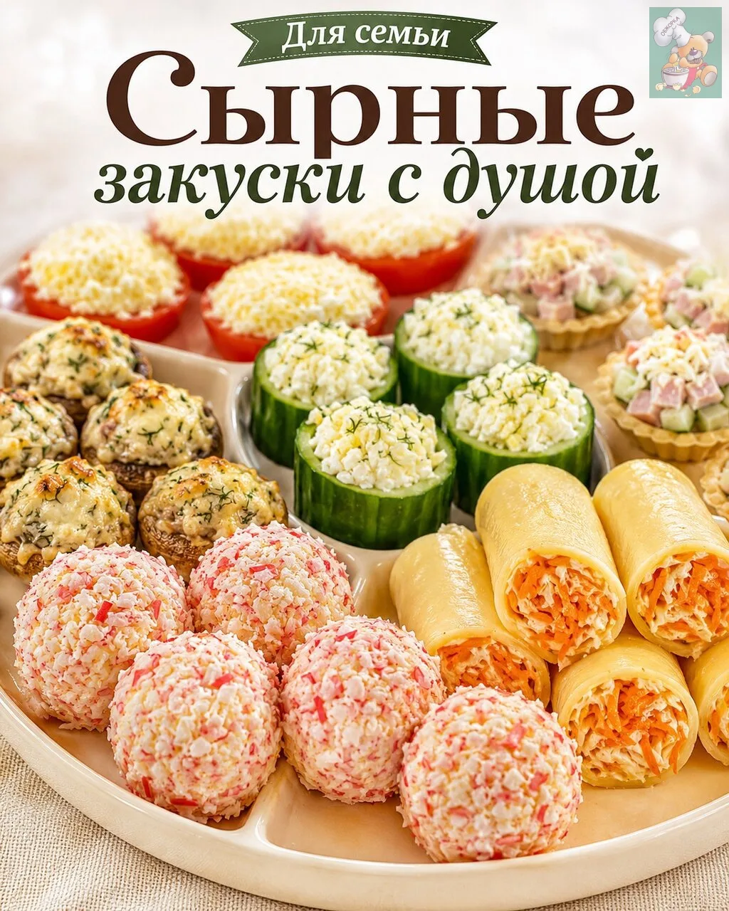 1 ⃣ Крабовые сырные шарики 🧀