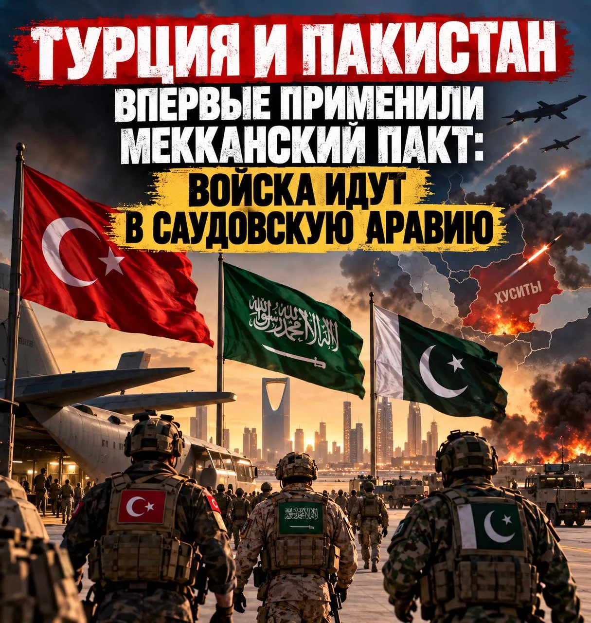 Турция и Пакистан впервые применили Мекканский пакт: войска идут в Саудовскую Аравию