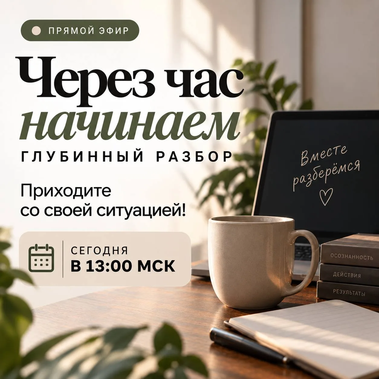 Через час встречаемся на глубинном разборе ❤️