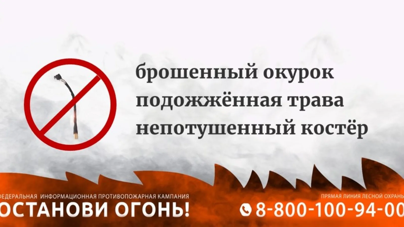 В России стартовала Федеральная информационная противопожарная кампания «Останови огонь...