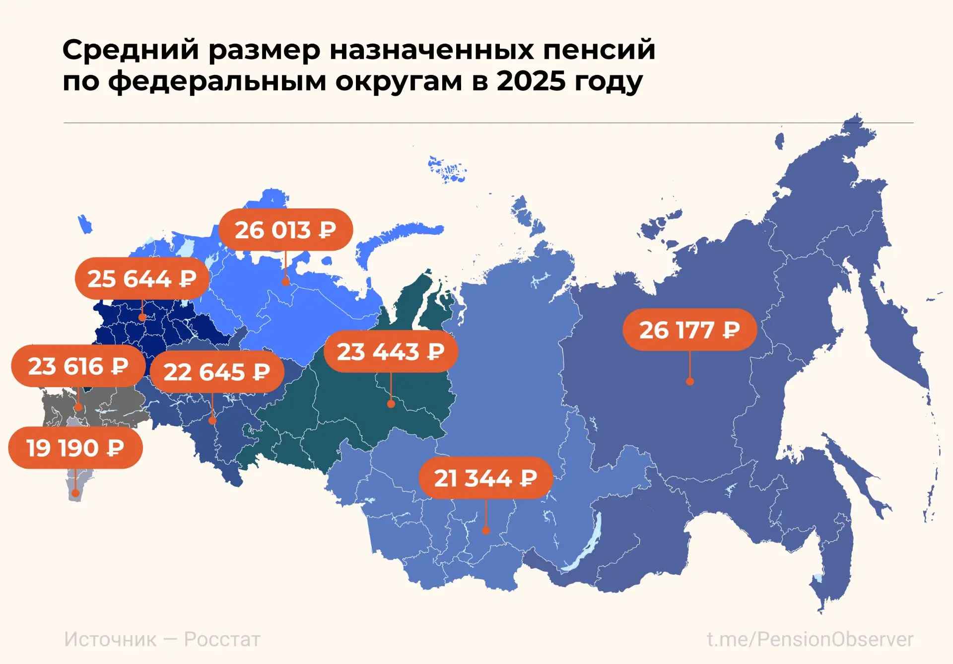 Как и почему отличается уровень пенсий в разных регионах

Разница между самой высокой и самой низкой