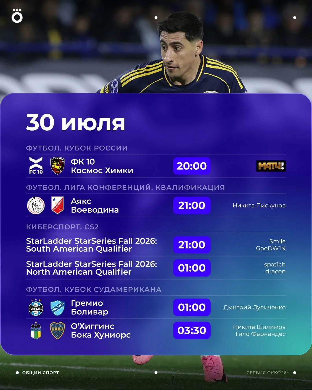 Спортивный четверг. Сегодня смотрим Кубок России, квалификации еврокубков и StarLadder по CS2, Судам
