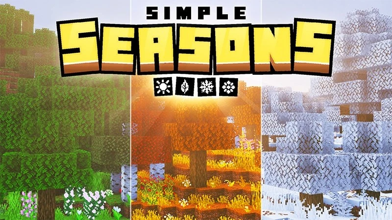 🍁 Simple Seasons  [ ОБНОВЛЕНИЕ ]

📕 Описание:
Simple Seasons добавляет в Minecraft Bedrock полноце