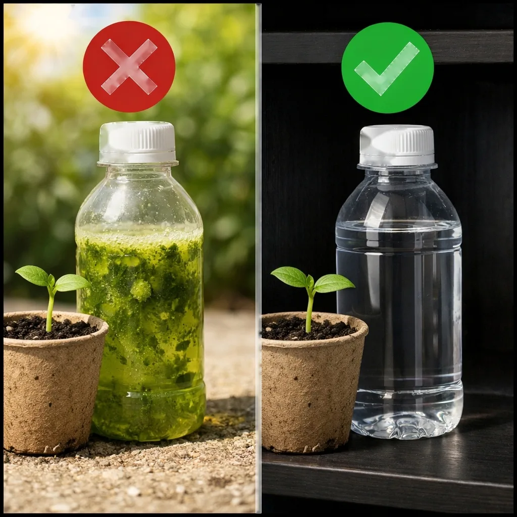 🌿 ПОЧЕМУ ОПАСНО ХРАНИТЬ РАЗВЕДЕННОЕ УДОБРЕНИЕ НА СВЕТУ
Разведя бутылку жидкой подкормки, ее часто о