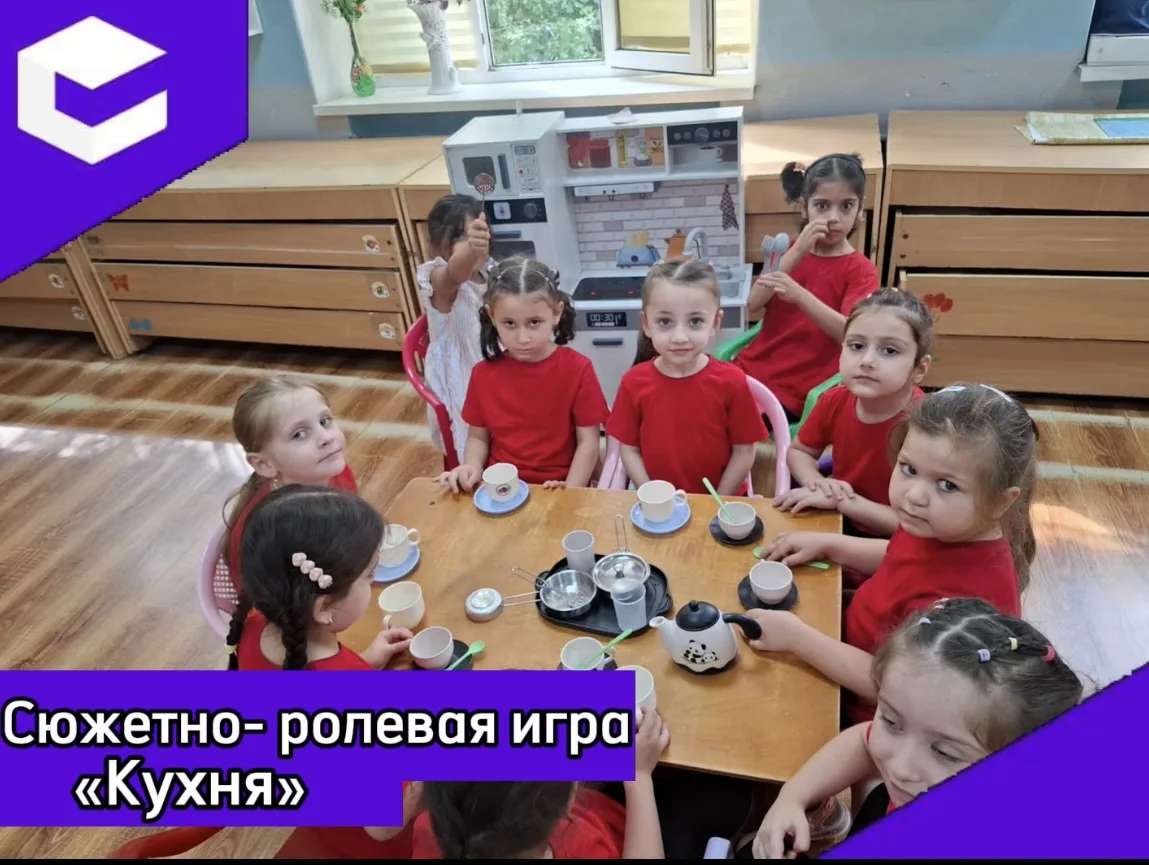 Сюжетно-ролевая игра «Кухня» или «Ресторан» помогает детям изучать профессии повара и о...