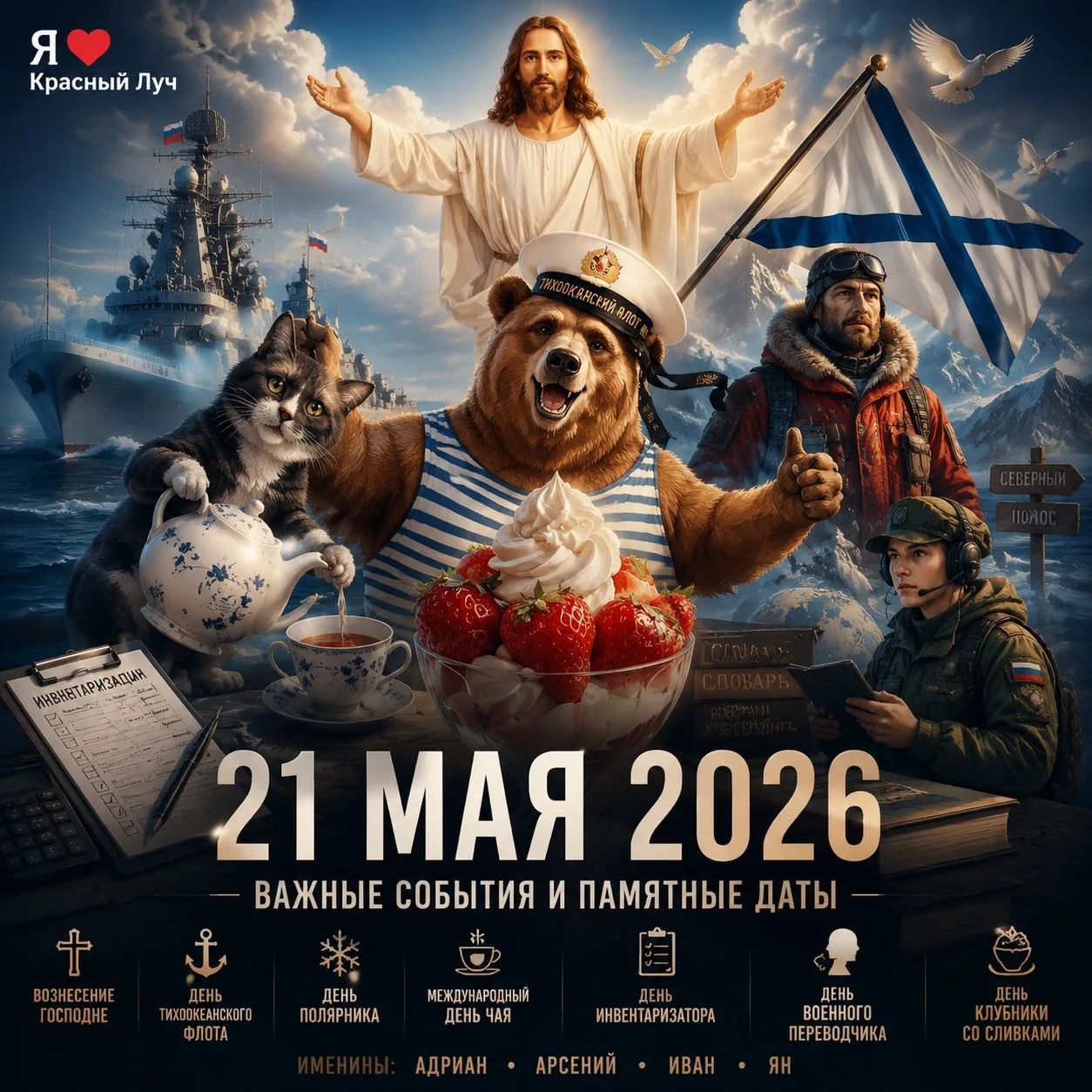 21 мая 2026 года в России и мире отмечают сразу несколько важных событий и дней памяти.  Праздники  